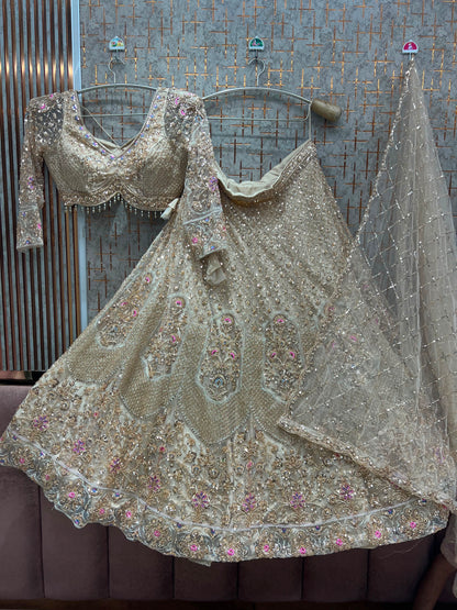Golden Crop Top Lehenga