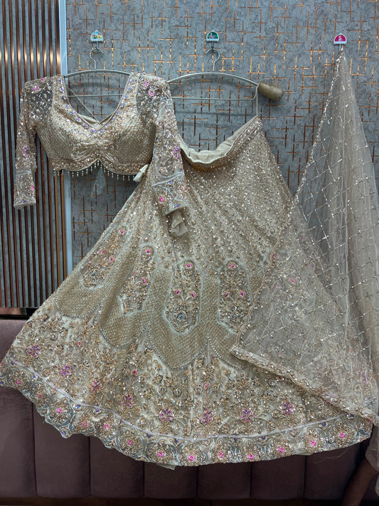 Golden Crop Top Lehenga (Copy)