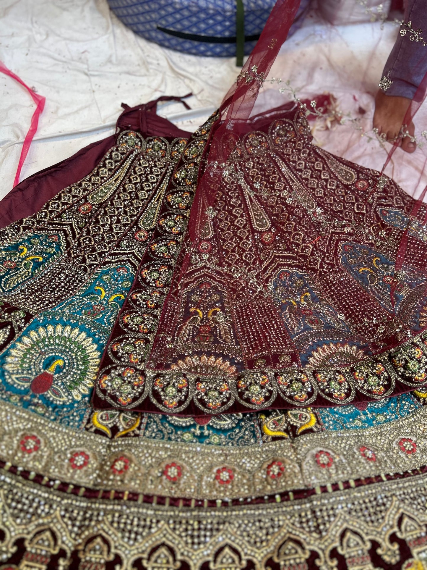 Lovely peacock bridal lehenga