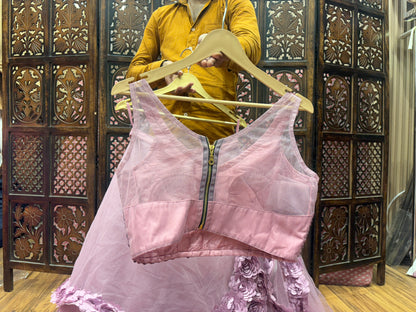 Tremendous Pink crop top Lehenga