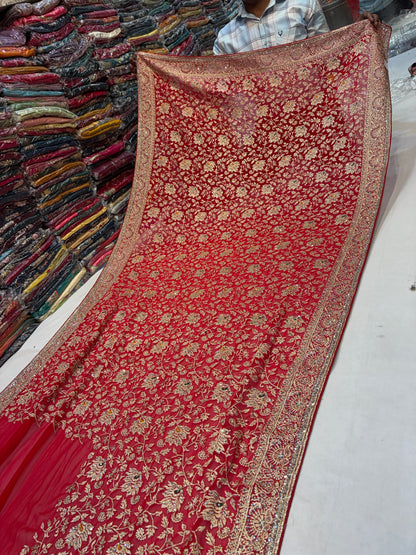 Glamorous red saree