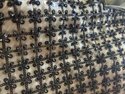 Pretty black grey crop top lehenga