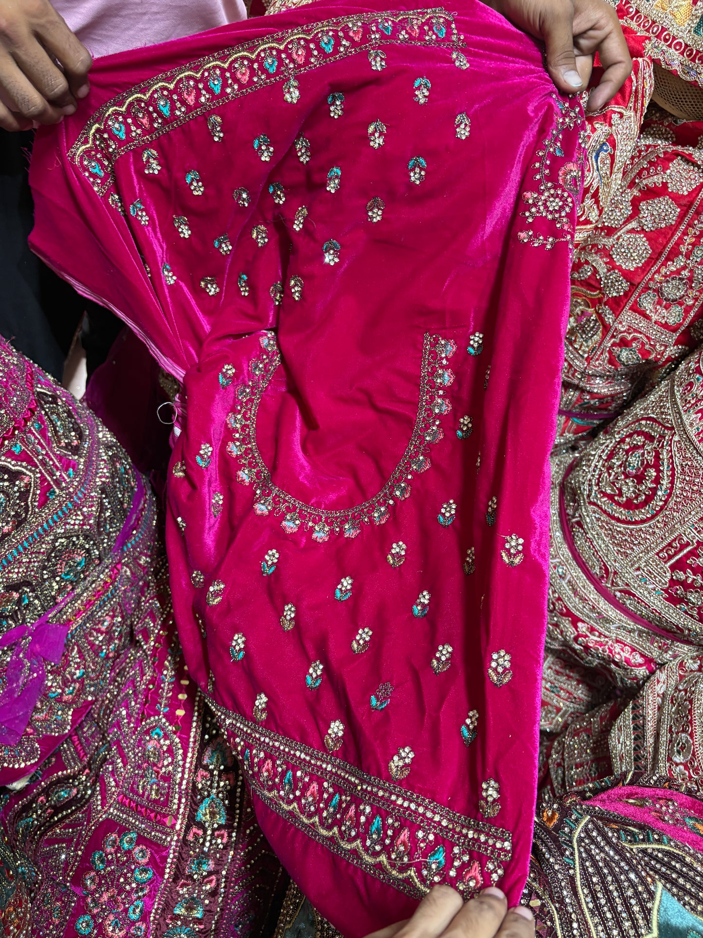 Tremendous Rani pink bridal Lehenga