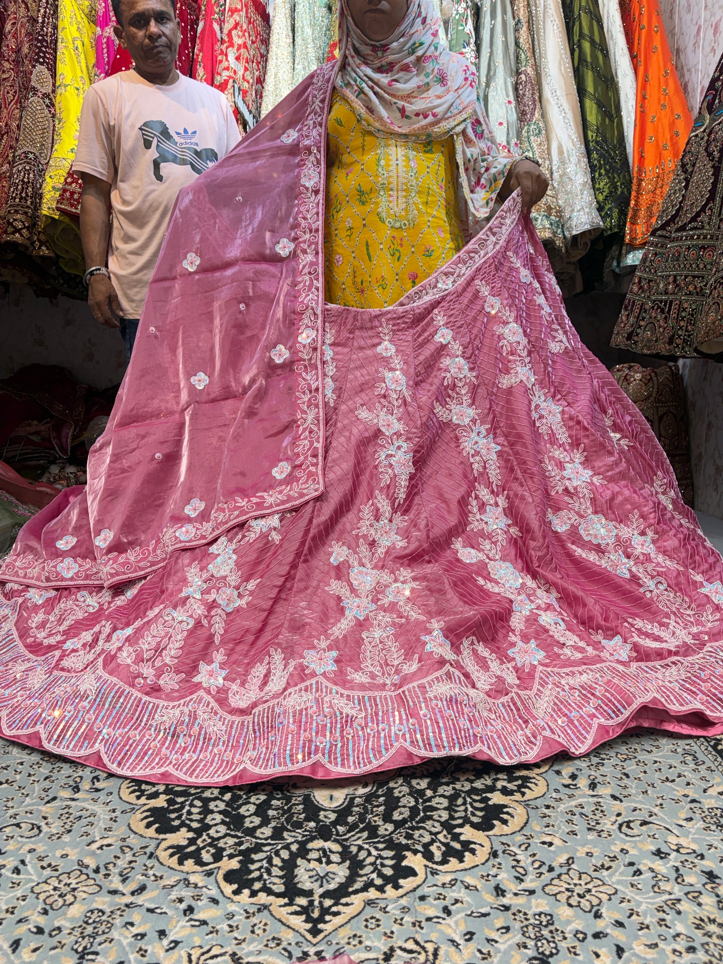 Charming Floral pink Lehenga