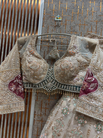 Golden Crop Top Lehenga
