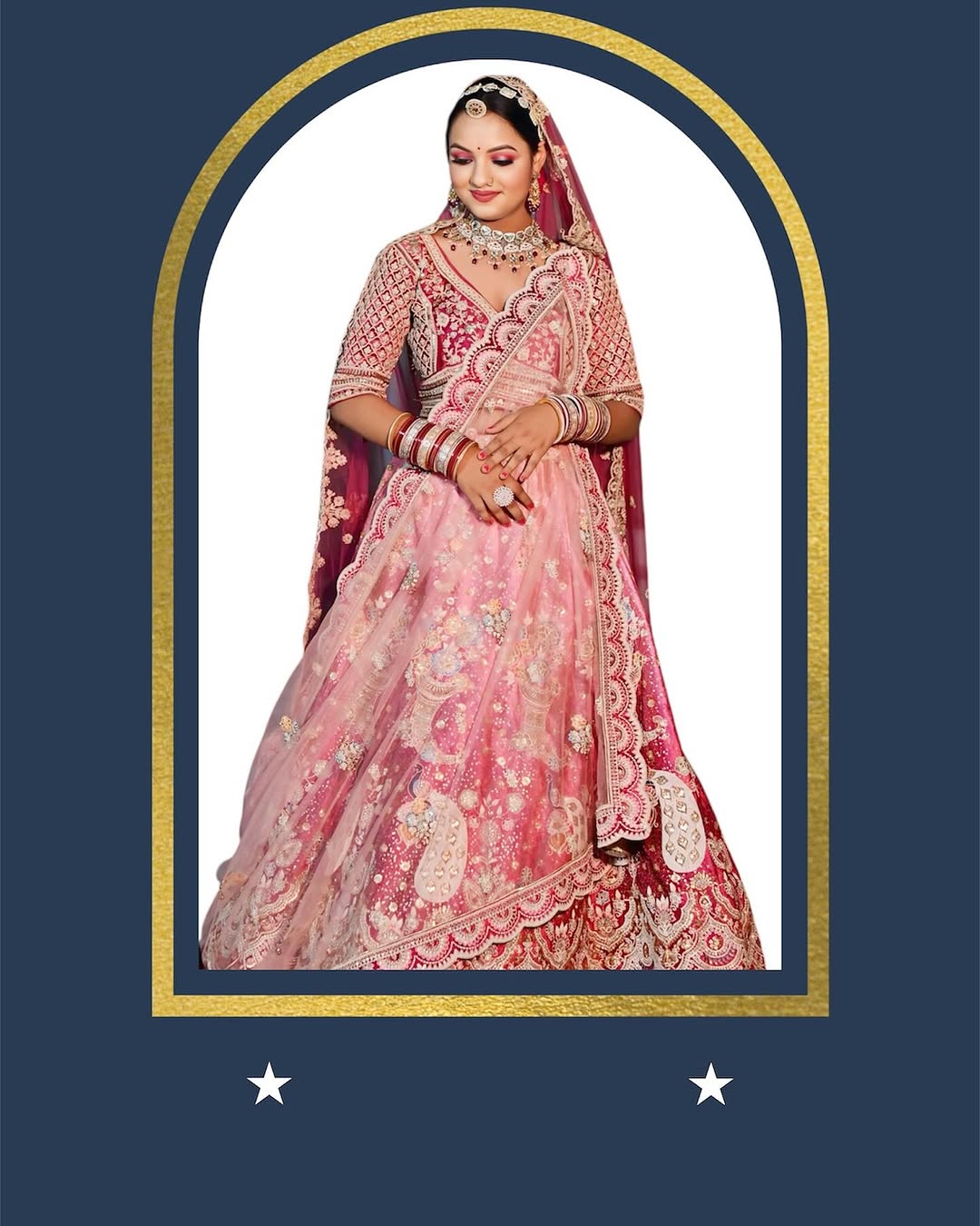 Something different Light pink peacock crop top Lehenga Happy Customer