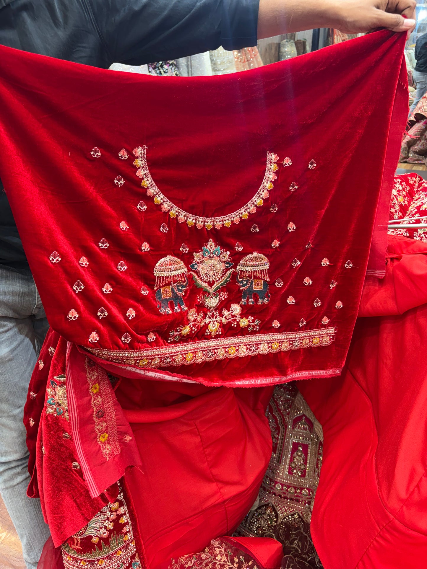 Red peacock Ball Bridal Lehenga