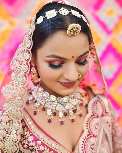 Something different Light pink peacock crop top Lehenga Happy Customer