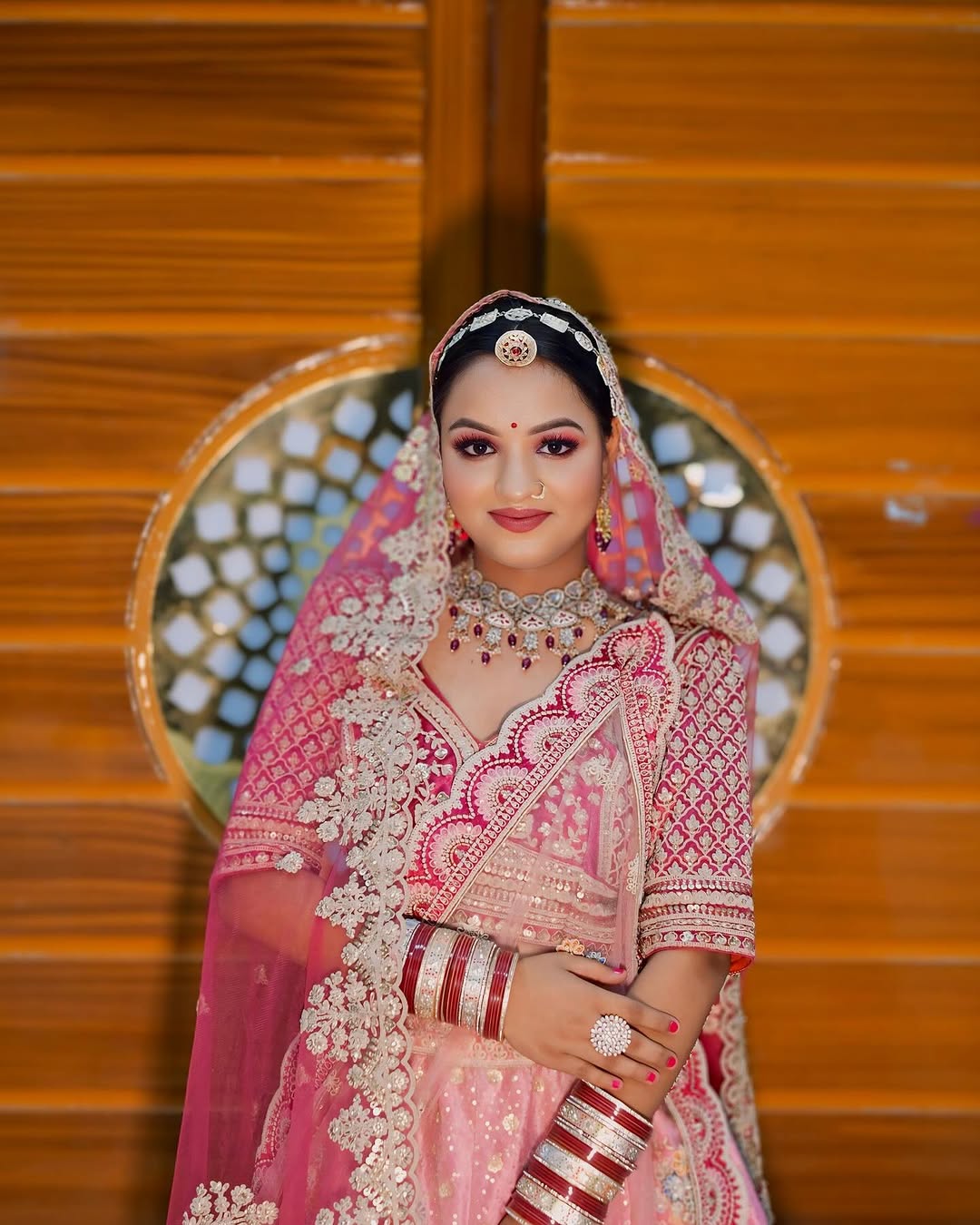 Something different Light pink peacock crop top Lehenga Happy Customer