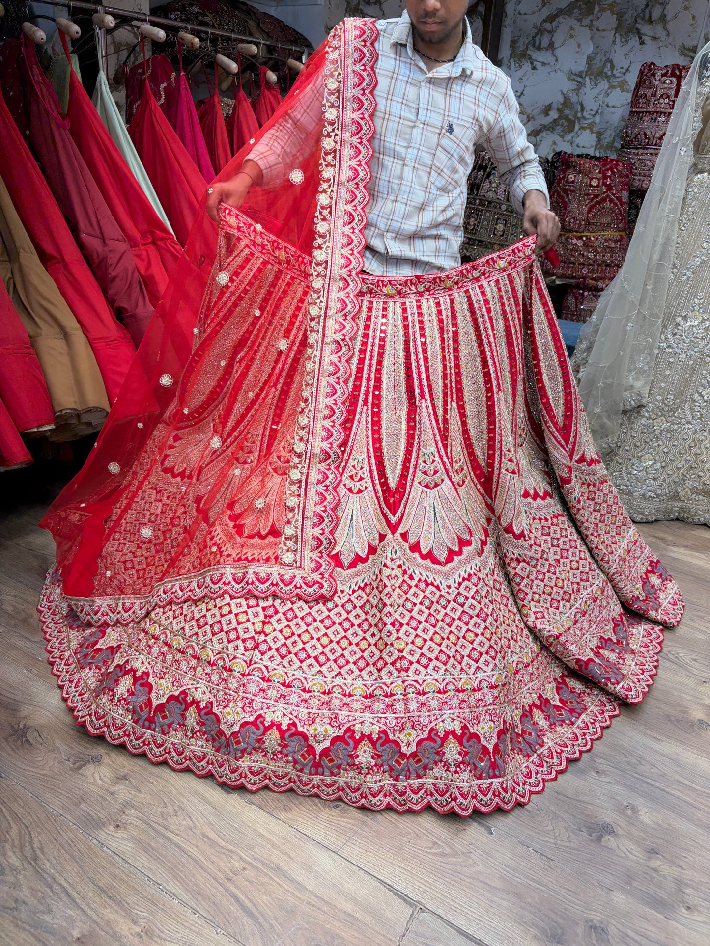 Rani Pink Bridal Lehenga