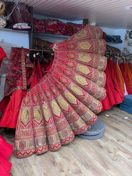 Rani Pink Ball Bridal Lehenga