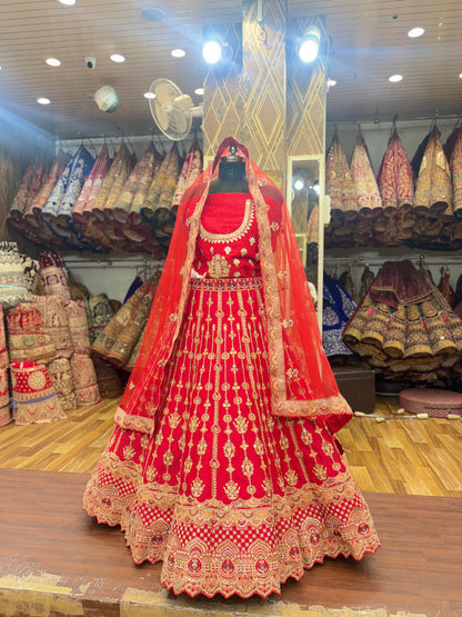 Khoobsurat red bridal Lehenga
