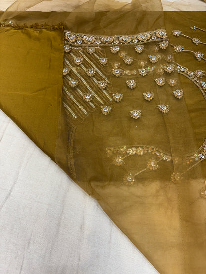 Engaging maroon summer cotton unstitched suit ( free size )