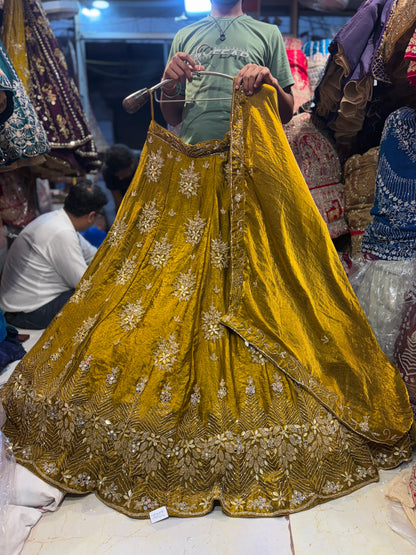 Fantastic Mustard Golden Lehenga