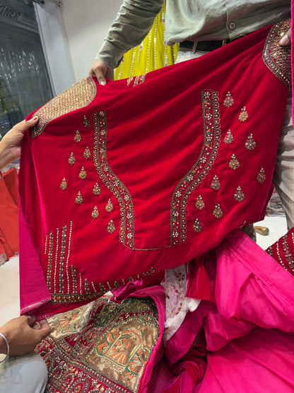 Fabulous maroon bridal  Lehenga