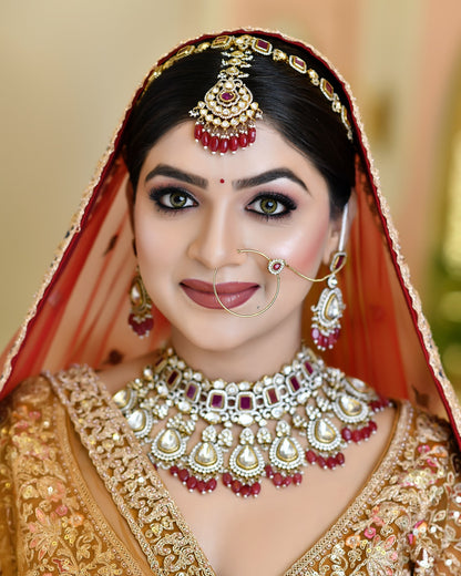 Amazing golden pink peacock Crop top Lehenga happy customer