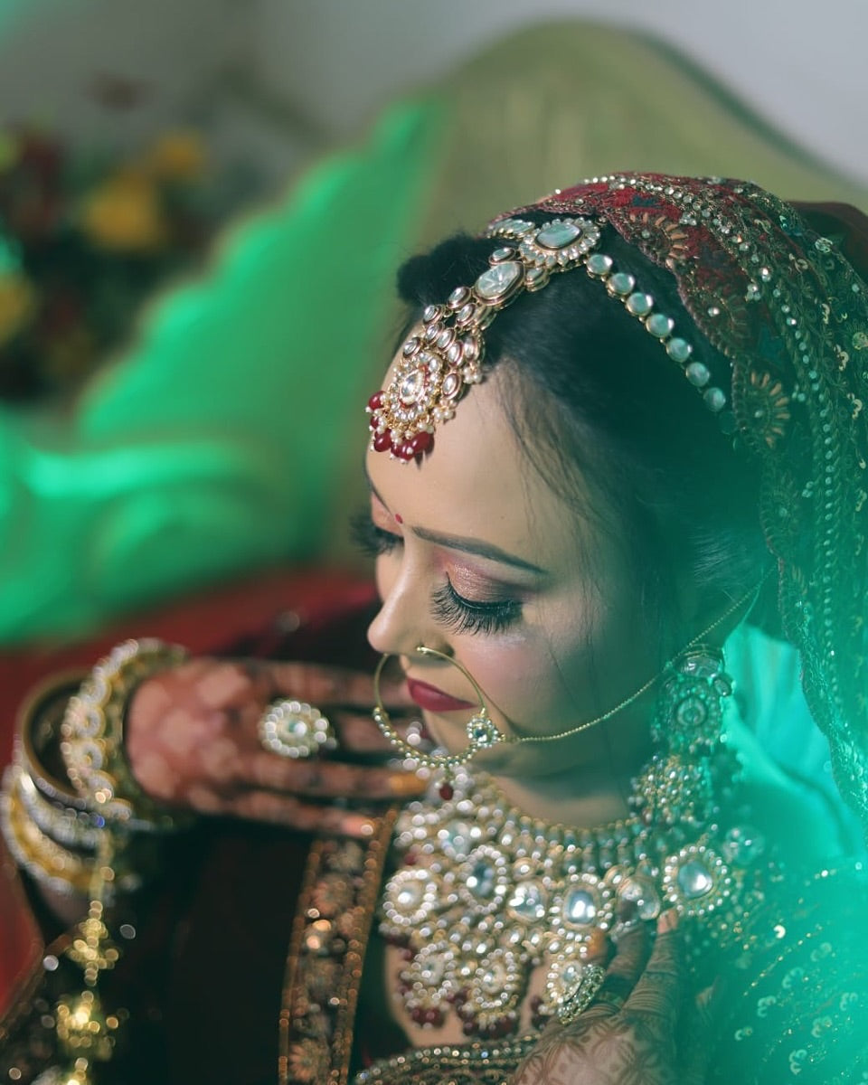 Pretty Dark maroon golden bridal lehenga ( happy customer)