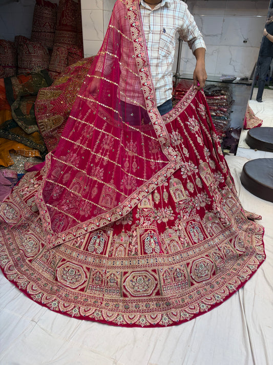 Maroon Bridal Lehenga