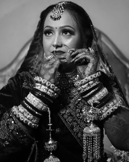 Pretty Dark maroon golden bridal lehenga ( happy customer)