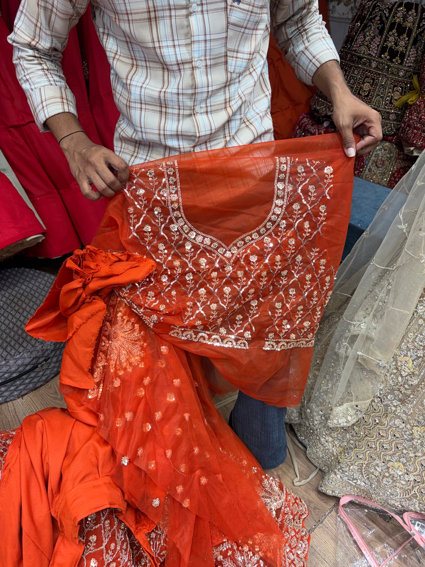 Rust orange Lehenga