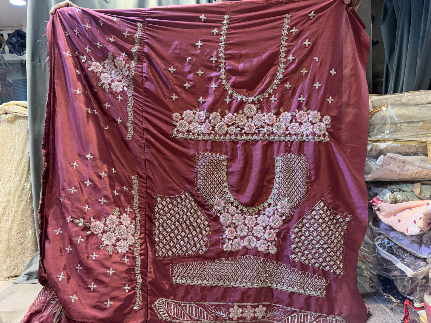 Peach pink Lehenga