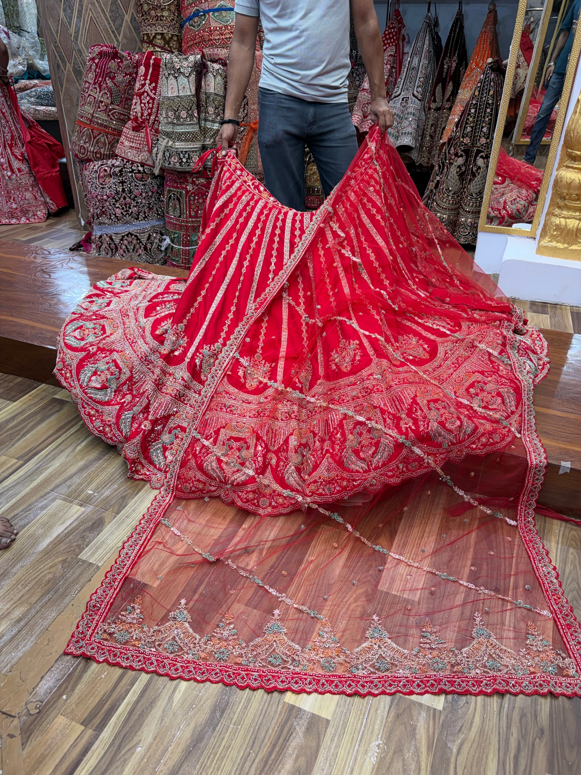 Heavy Rani Pink Bridal Lehenga - Shopping World