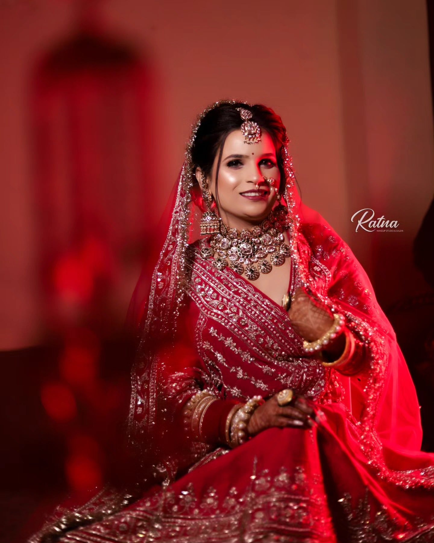 Pleasing handwork Sabyasachi silk red rani pink bridal Lehenga (Happy Customer )