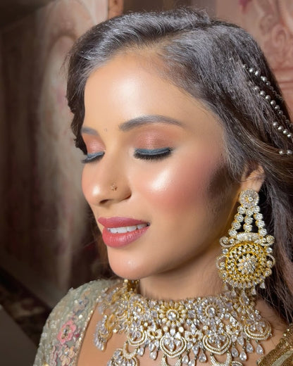 Something different Light pink peacock crop top Lehenga Happy Customer