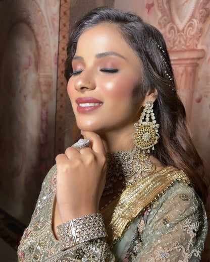 Something different Light pink peacock crop top Lehenga Happy Customer