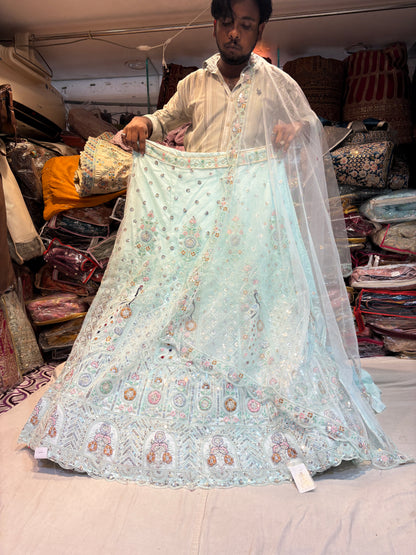 Gorgeous sky blue Lehenga