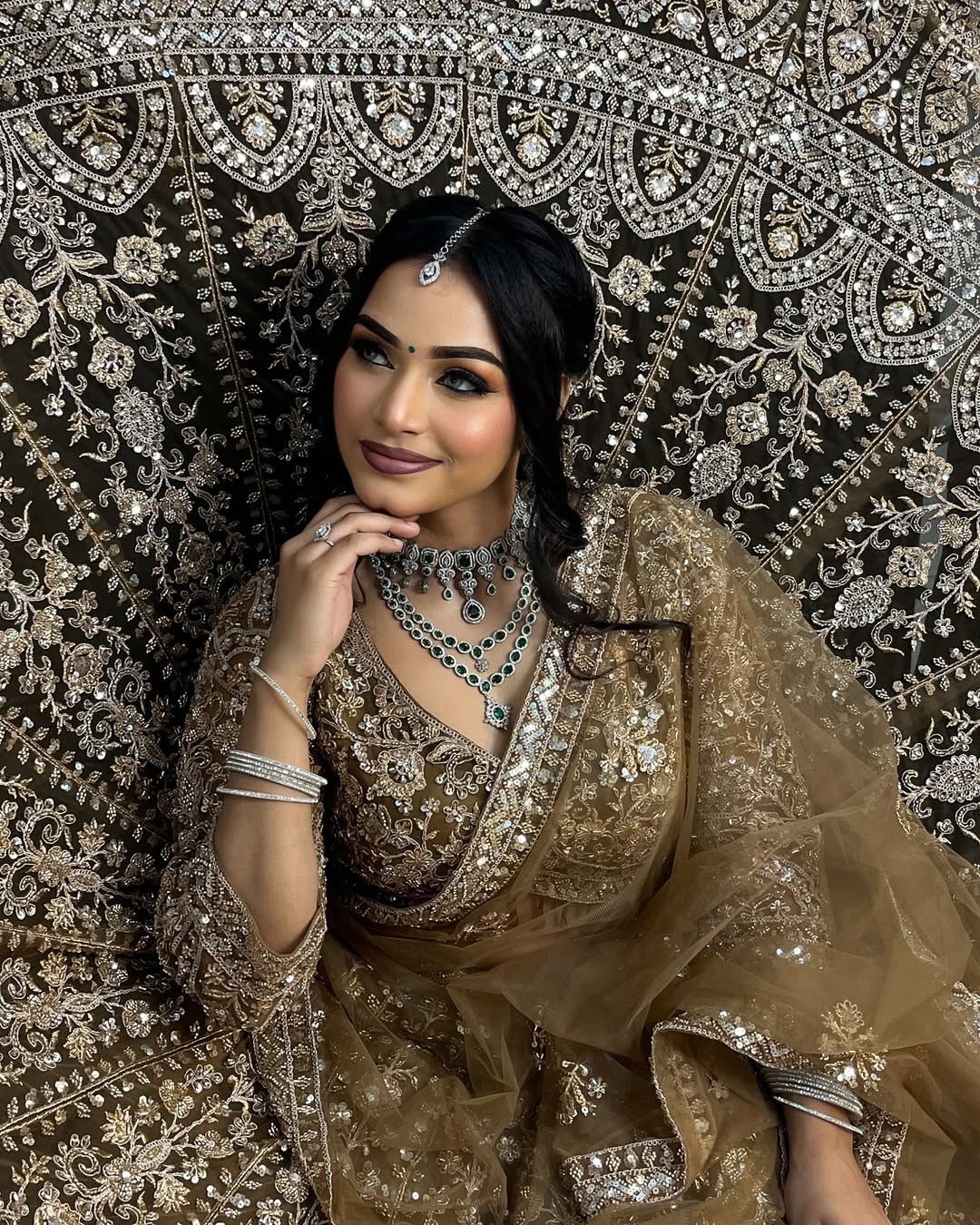 Eye catching Sky blue Crop top Lehenga Happy Customer