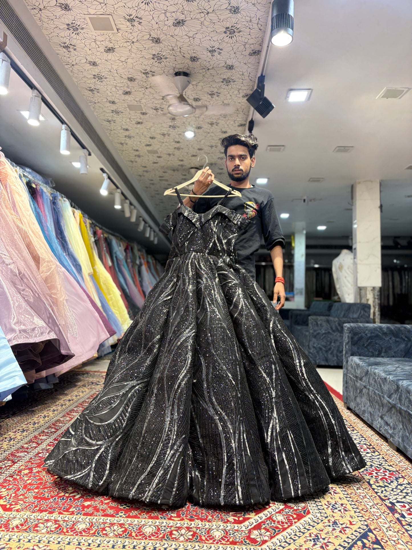 Glamorous black ball gown