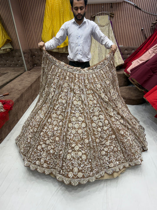 Peach Heavy Lehenga