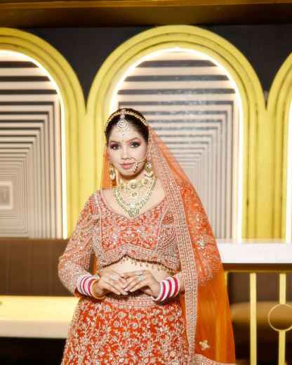 Fantastic Maroon red crop top Lehenga Happy Customer