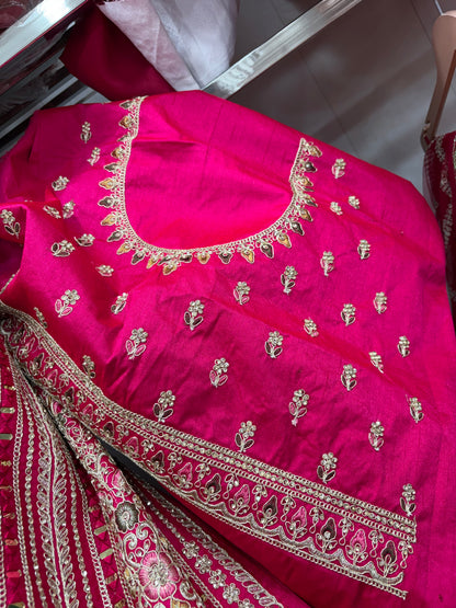 Rani pink Bridal Lehenga