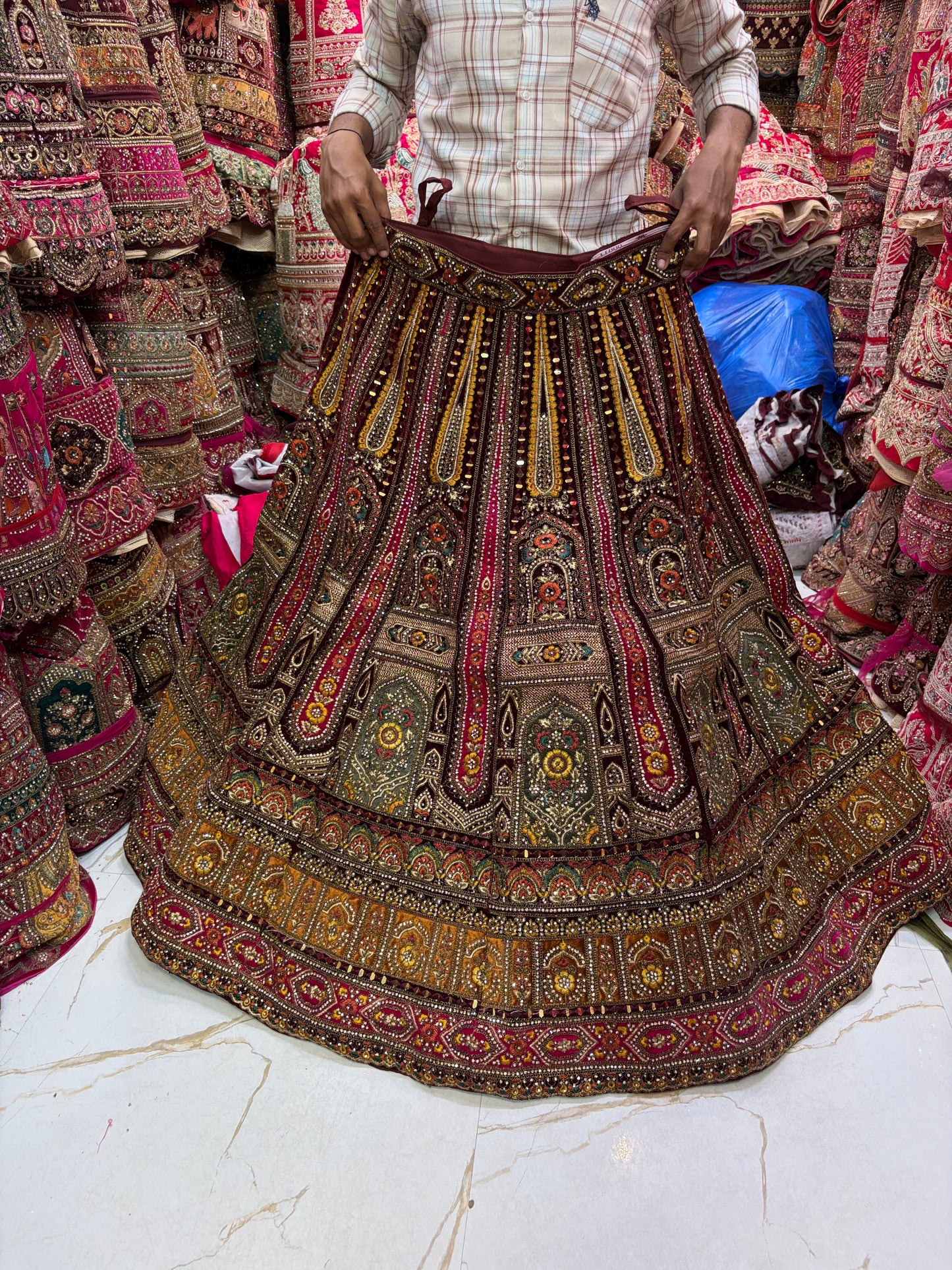 Maroon Bridal Lehenga