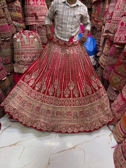 Rani Pink bridal Lehenga