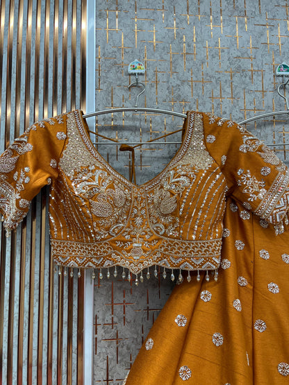 White Crop Top Lehenga