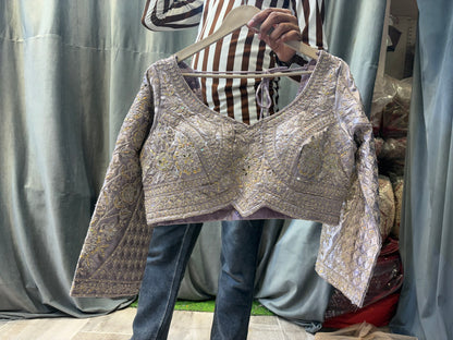 Charming grey Crop Top Lehenga