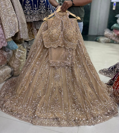 maroon purple red blue golden Crop Top Lehenga