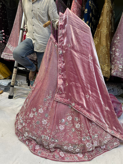 Eye catching baby pink lehenga