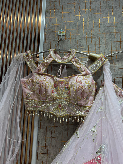 Sky Blue Pdp Crop Top Lehenga