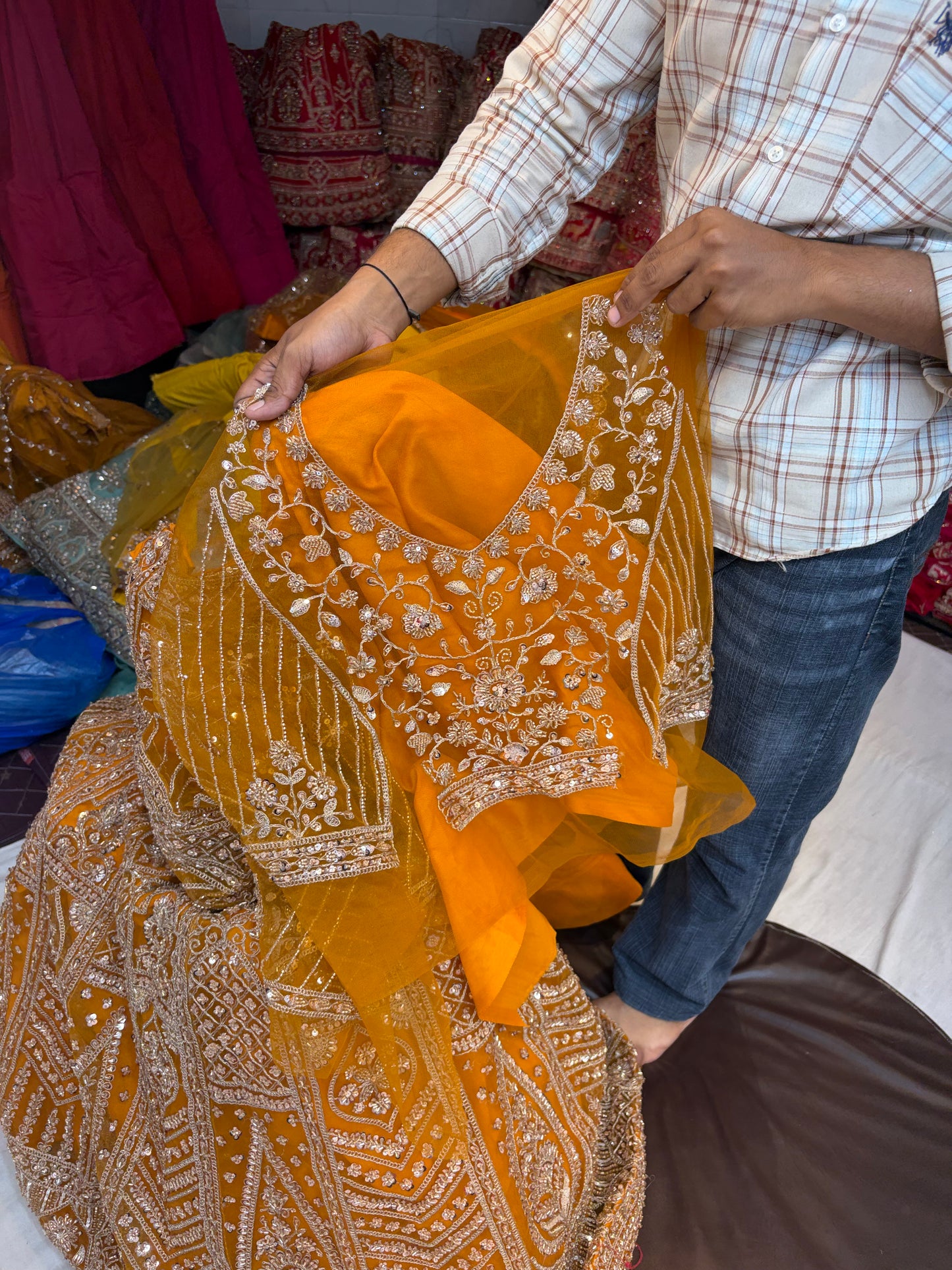 Mustard Designer Lehenga