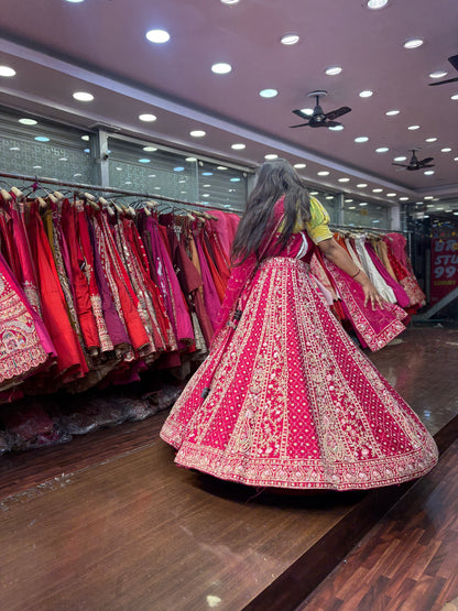 Astonishing red bridal Lehenga