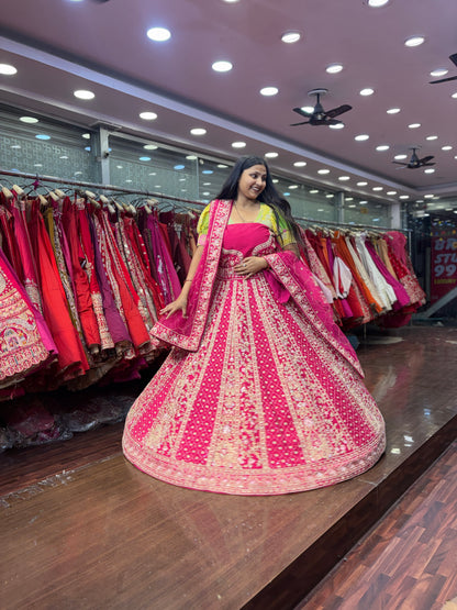 Astonishing red bridal Lehenga