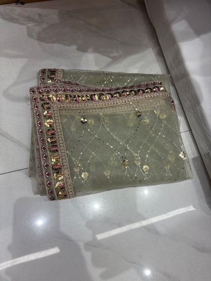 Something different Light pink peacock crop top Lehenga Happy Customer