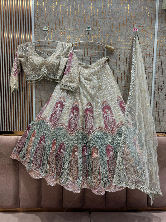 Golden crop top Lehenga
