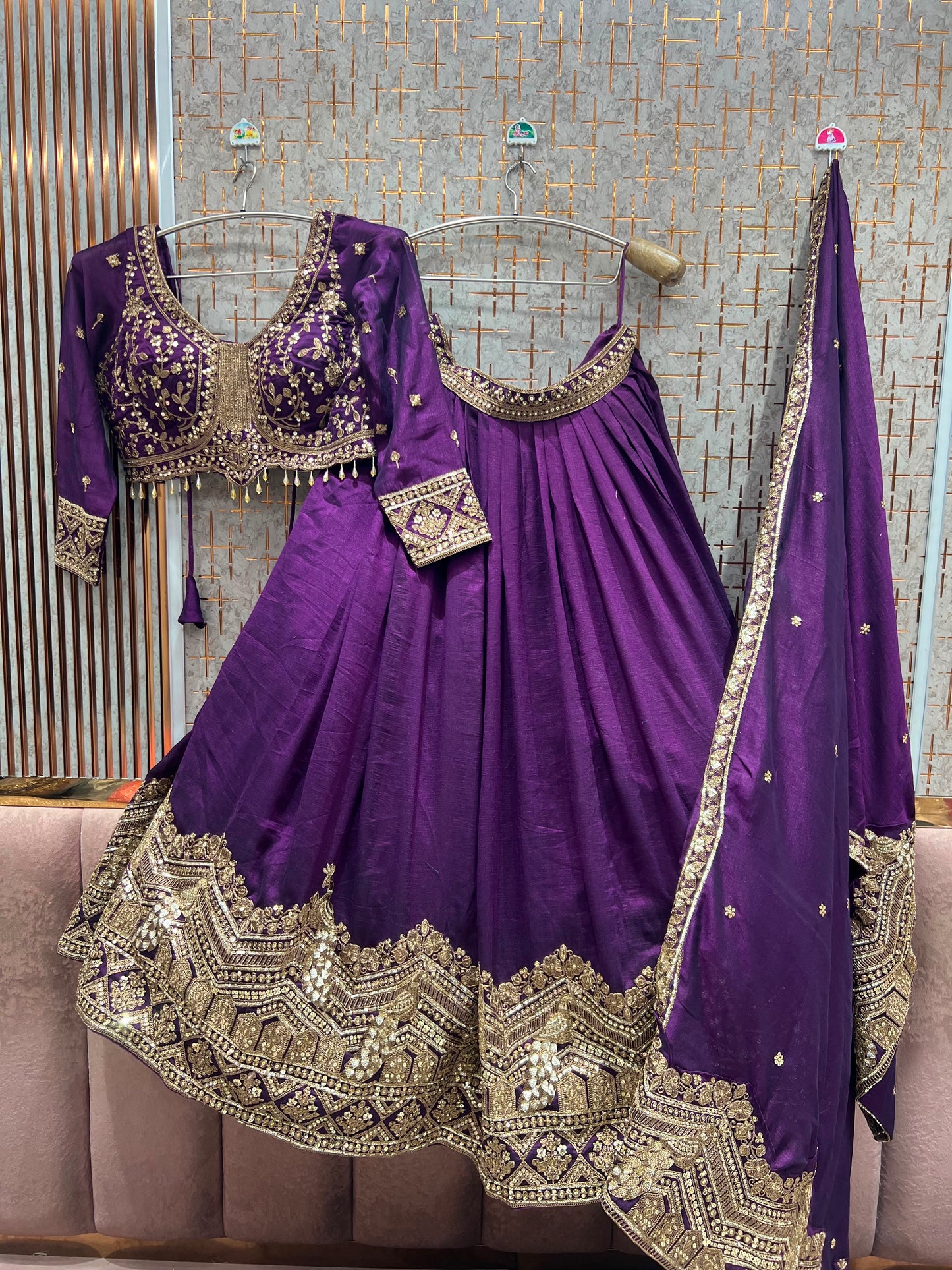 Lavender purple Crop top Lehenga (Copy)