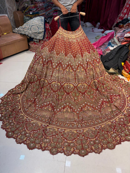 Maroon long peplum Farshi Gaharara Dress Special