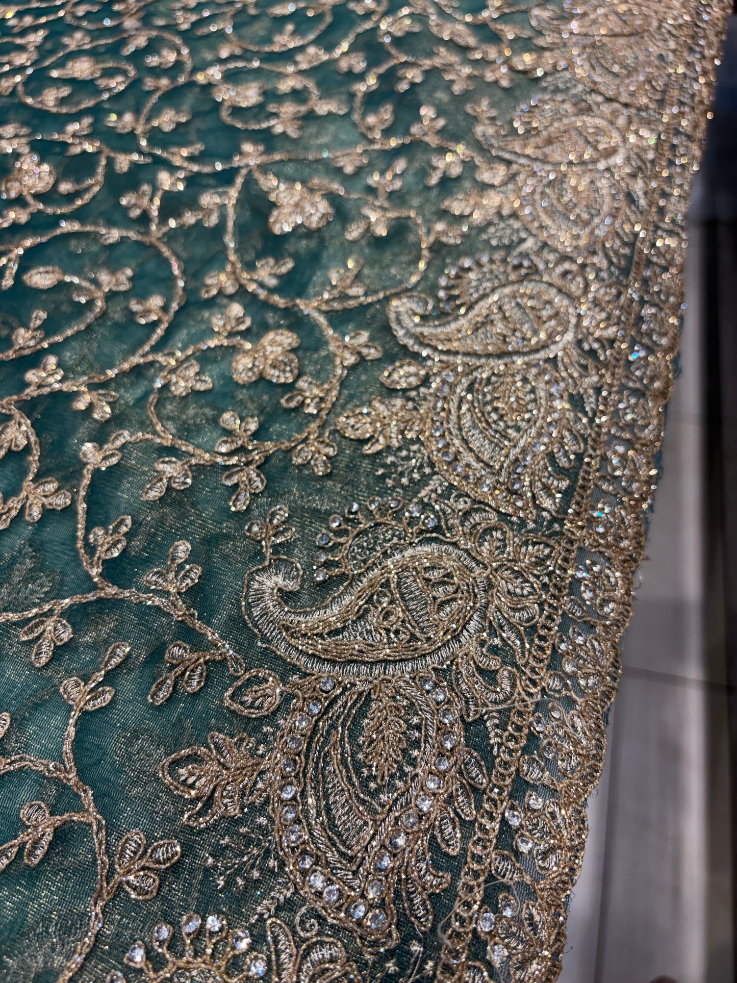 Engaging Rama blue saree